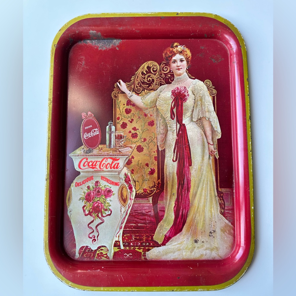 Vintage Coca Cola 1903 Lillian Norton Nordica Metal Serving Tray – Original